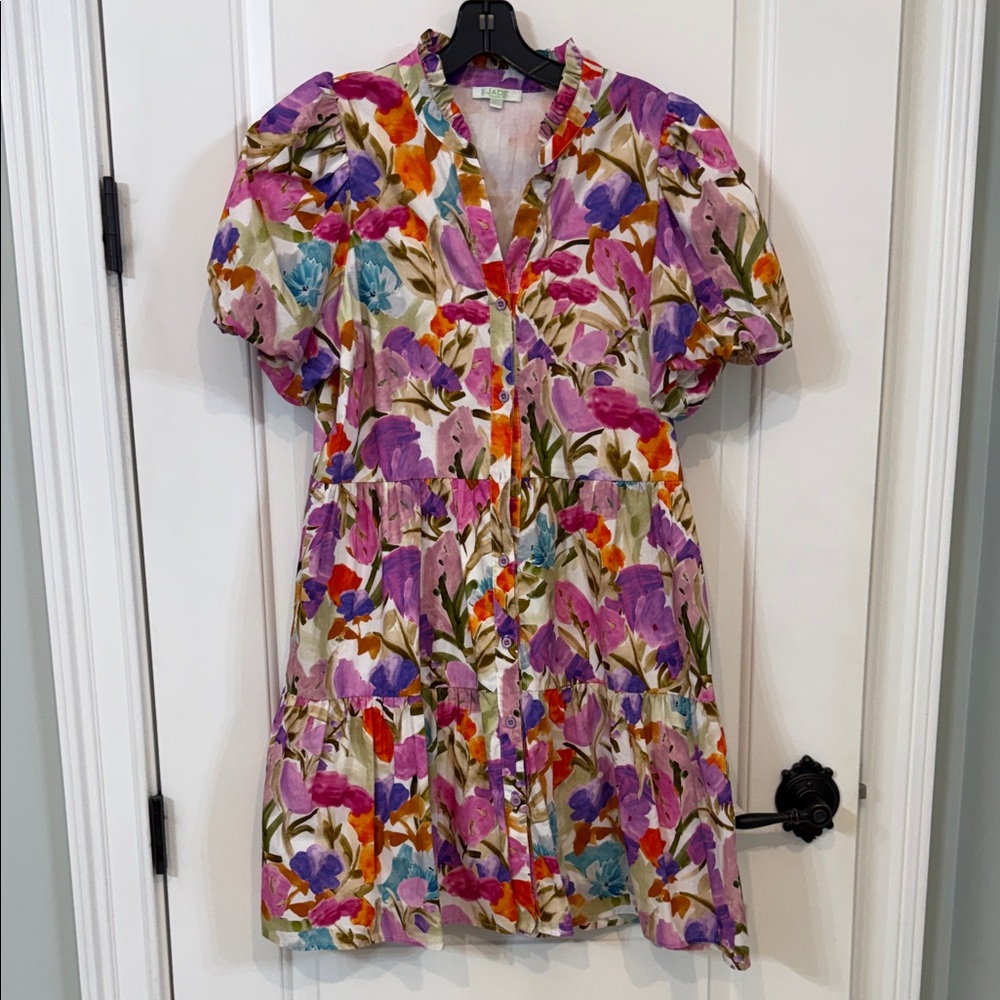 Jade Floral Puff Sleeve Dress